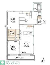 フォルトゥーナ 2LDKの間取図画像