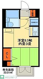シティフォーラム上本郷 ワンルームの間取図画像