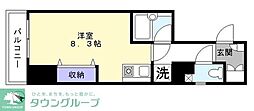 ラフィーヌ南流山 ワンルームの間取図画像