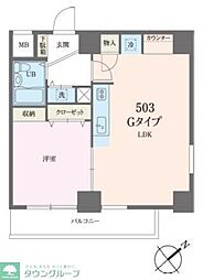 ベルトピア新松戸2 1LDKの間取図画像