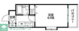 リーブル北小金 1Kの間取図画像