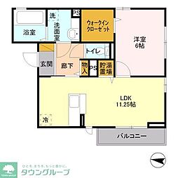 プラウドレイク 1LDKの間取図画像