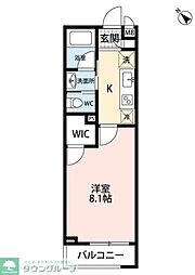 ラヴェリタ 1Kの間取図画像