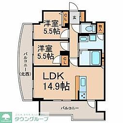 BrilliantViewCentralPark 2LDKの間取図画像