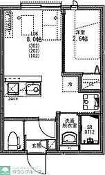 KEIAI RESIDENCE 新柏II 1LDKの間取図画像
