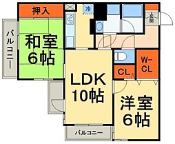 ダイアパレス八柱 2LDKの間取図画像