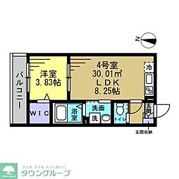 アヴェンタドール 1LDKの間取図画像