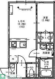 ロイヤルハイツみのり台 1LDKの間取図画像