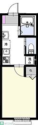 セレノ2 1Kの間取図画像
