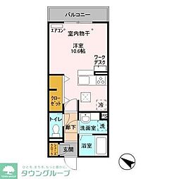 コンフォールドミール北松戸 ワンルームの間取図画像