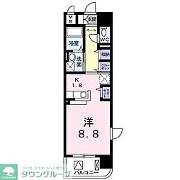 エクセレントファミリー柏の葉 1Kの間取図画像