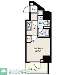 S-RESIDENCE松戸Cosmea 1Kの間取図画像