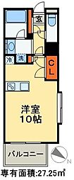 アーク松戸レジデンス 1Kの間取図画像