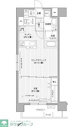 レ・ソール本八幡グローレ 1LDKの間取図画像