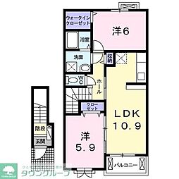 フォーシーズンズ1 2LDKの間取図画像