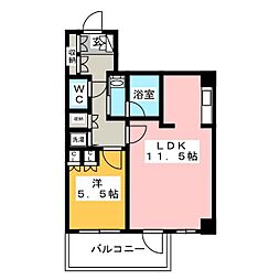 レジディア文京音羽 1階1LDKの間取り