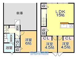 HOOKED HOUSE 一條　A棟 1階3LDKの間取り