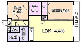 スカルRYU 102 ｜ 福岡県久留米市国分町（賃貸マンション2LDK・1階・60.94㎡） その2