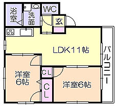 ハイム花みず樹C 201 ｜ 佐賀県三養基郡みやき町大字白壁（賃貸アパート2LDK・2階・49.99㎡） その2