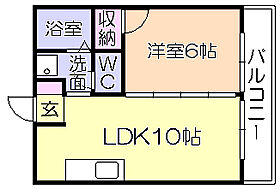 権藤ビル 201 ｜ 福岡県久留米市東櫛原町（賃貸アパート1LDK・2階・35.00㎡） その2