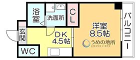 サクシード（御井旗崎） 205 ｜ 福岡県久留米市御井旗崎４丁目（賃貸マンション1DK・2階・34.30㎡） その2