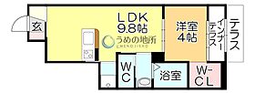 センターフィールド 103 ｜ 福岡県久留米市宮ノ陣６丁目（賃貸アパート1LDK・2階・36.48㎡） その2