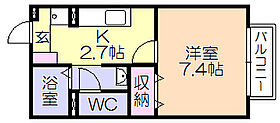 レクルスコートB棟 106 ｜ 福岡県久留米市宮ノ陣４丁目（賃貸アパート1K・1階・26.93㎡） その2