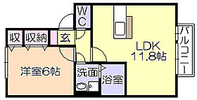 Walker・hill 202 ｜ 福岡県久留米市長門石３丁目（賃貸アパート1LDK・2階・40.98㎡） その2