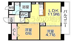 ウィリングネクスト 2LDKの間取図画像