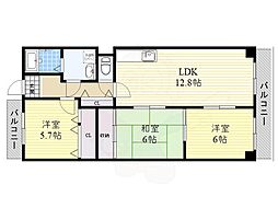 ブランシェ寺本 3LDKの間取図画像