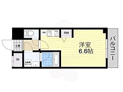 エール武庫之荘 1Kの間取図画像