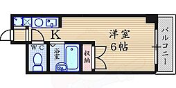 エンデバー武庫之荘2 ワンルームの間取図画像