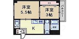 エヌエム・サンカンテ 2Kの間取図画像