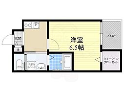 ワコーレヴィータ南塚口町 1Kの間取図画像