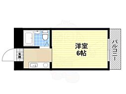 プリエール名神尼崎 1Kの間取図画像