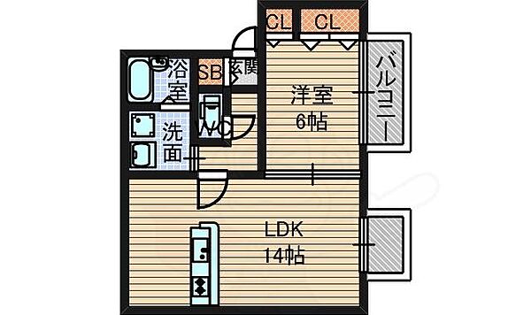 メゾンクレール 101｜兵庫県尼崎市塚口町４丁目(賃貸アパート1LDK・1階・47.99㎡)の写真 その2