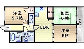 兵庫県尼崎市東園田町５丁目（賃貸マンション3LDK・1階・60.75㎡） その2