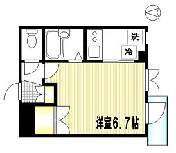 堀口ビル 1Kの間取図画像
