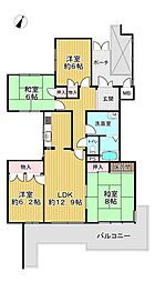 エクセルハイツ西の京 4LDKの間取り