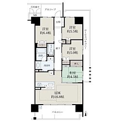 ローレルスクエア高の原プレミスト 4LDKの間取図画像