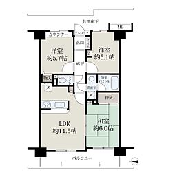 間取図画像 3LDK