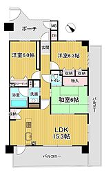 ピアッツァコート西大和 3LDKの間取図画像