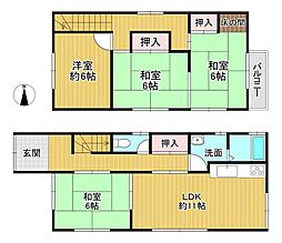 近鉄南大阪線 高田市駅 徒歩7分 4LDKの間取り