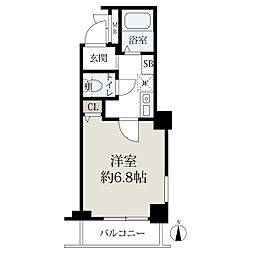 プレサンス京都二条城前 ワンルームの間取図画像