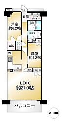 プレサンスロジェ大津瀬田レイクフロント 3LDKの間取図画像