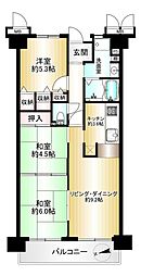 ユニハイム松原高見の里 3LDKの間取図画像