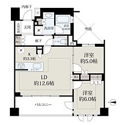 ライオンズ京都御所南レジデンス 2LDKの間取図画像