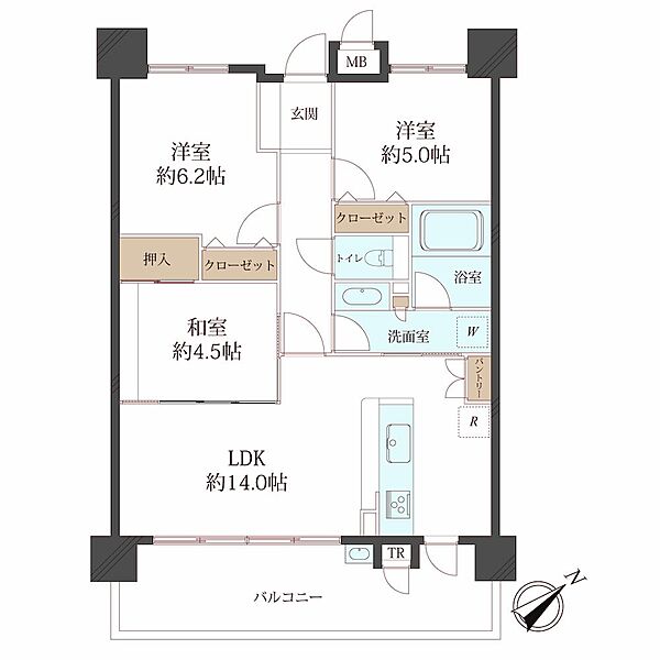 間取りを拡大表示