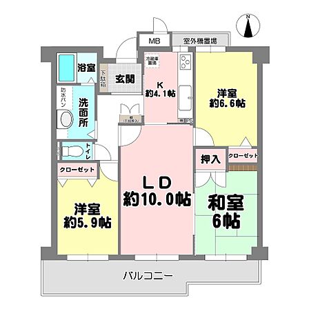 南向きバルコニー!