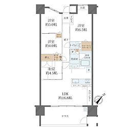 ヴェルディ坂ベイテラス・イースト 4LDKの間取り